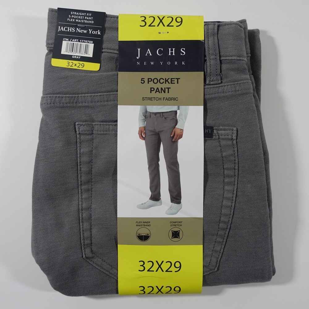 Jachs New York Mens 32x29 Pants 5 Pocket Stretch Fabric NWT